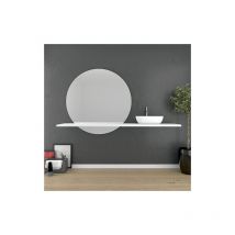 Decohor - Plan de toilette Salle de bain eppaiseur 3cm solid surface en résine minérale, plusieurs couleurs disponibles 100x46cm