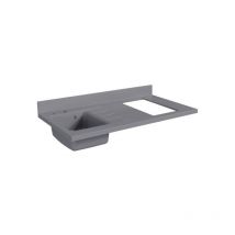 Plan de travail monobloc PlaniQuartz avec évier - 120 cm