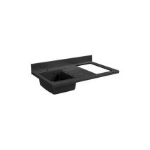 Cuisibane - Plan de travail monobloc PlaniQuartz avec évier - 100 cm