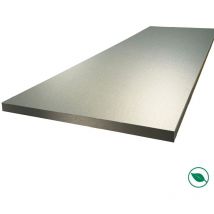 Forestea - Plan de travail stratifié hpl aluminium 3000 x 650 x 38 mm fsc