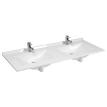 Creazur - Plan double vasque en résine de synthèse resiplan - 120 cm
