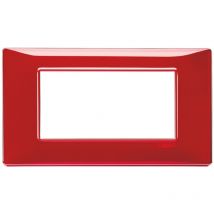 Vimar - Plan placca 4 modules technopolymer technopolymer couleur reflex rubino 14654.51