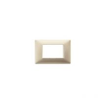 Vimar plana placa 3 mÓdulos tecnopolÍmero color champÁn mate 14653.22