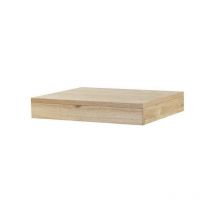 Wilson - Plan salle de bain suspendu 60 cm Chêne naturel - Monica