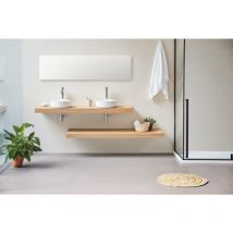 Sanycces - Plan vasque suspendu zero pour salle de bain design chêne 45 x 80 cm