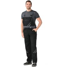 Highline Latzhose schwarz/schiefer/zink 54 65 % Polyester, 35 % Baumwolle UV Standard 801, Öko-Tex Standard