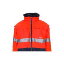 Planam - Warnschutz Comfortjacke 2046 Atmungsaktiv Orange/Marine Gr. m