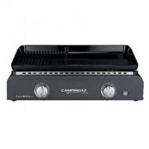 Campingaz – Plancha Asar Gas Blue Flame XD Twin – 2400 cm² – 2 Quemadores – 6 kW – Hierro Fundido Esmaltado – Encendido Electrónico