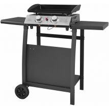 Happy Garden - Plancha au gaz mala - 2 brûleurs 5kW + chariot