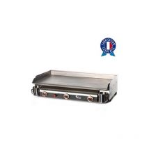 Plancha Tonio - Plancha de asar a gas trio 3 quemadores - Placa y mueble de acero inoxidable - TR2