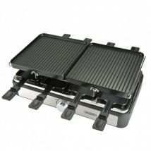 Bourgini - Plancha de asar gourmette raclette grill plus 1400w 8 personas 23x42cm