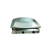 Plancha de asar eléctrica ELECTICA 2 calentadores - Placa de acero inoxidable, carcasa de epoxi - PL6