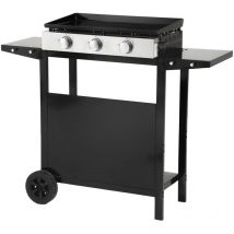 Plancha de gas mérida 3 quemadores 6kW + carrito