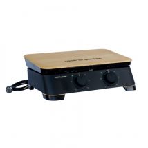 DUNE 60 Plancha – Elektrisch – 2500 W – Emailliertes Gusseisen – L 58,5 × B 47 × H 20 cm – Abnehmbarer Fettauffangbehälter