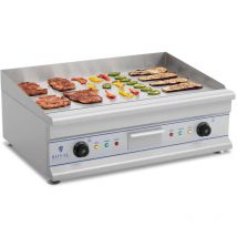 Royal Catering - Plancha Électrique Double Lisse Grill Électrique Professionnel Inox 6400w 75cm