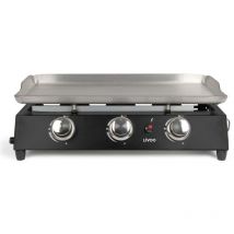 Plancha de gas 7200w en metal negro. - DOC249 Livoo