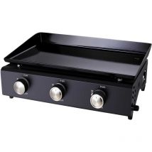 Friodis - Plancha au gaz en acier émaillé Pedro 3 brûleurs