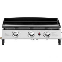 Habitat Et Jardin - Plancha gaz 3 brûleurs 'Jolly' - 7,5 Kw - Gris