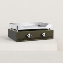 Plancha gaz Excellence 2 feux chrome dur 6 à 8 pers. Piezo mécanique double (intégré aux boutons) 2 brûleurs (en forme de h) Verycook