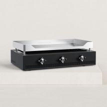Plancha gaz Excellence 3 feux chrome dur 8 à 12 pers. Piezo mécanique triple (intégré aux boutons) 3 brûleurs (en forme de H) Verycook