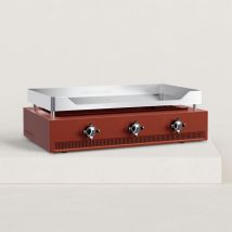 Plancha gaz Excellence 3 feux chrome dur 8 à 12 pers. Piezo mécanique triple (intégré aux boutons) 3 brûleurs (en forme de H) Verycook