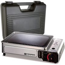Kemper - Plancha gaz portable 2300W plaque anti adhésive Valise de transport