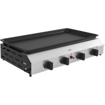 Outsunny - Plancha gaz portable antiadhésive 4 brûleurs 9,6 kW surface cuisson 73L x 34l cm acier inox émaillé