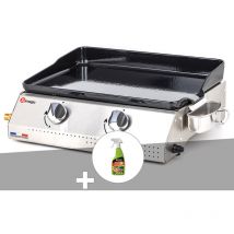 Plancha à gaz Vera 200 avec cuve en inox - Somagic + Dégraissant plancha