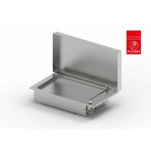 Plancha PLANET à gaz pour cuisine d'extérieur - OASI 80 Lisse - 3 brûleurs - Inox 304 Alimentaire - Couvercle