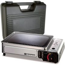 Kemper - Plancha gaz portable 2300w plaque anti adhésive + valise de transport
