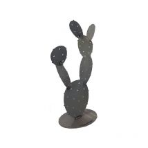 Cactus Metal Figuier – Decoración exterior – Jardín o terraza – Para fijar al suelo – Made in France – Brut – 85 cm - Planchaelec