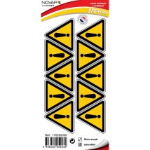 Planche 10 Pictogrammes Triangle 50mm - Danger Général - 4252032