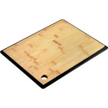 Planche à découper en bambou avec poignée, noire.