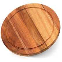 Planche à découper en bois d'acacia, ronde, Ø 25 cm