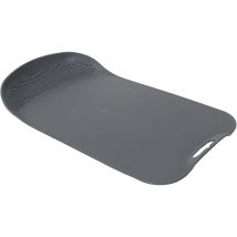 Planche à découper en polypropylène avec passoire intégrée (Lot de 2) Gris