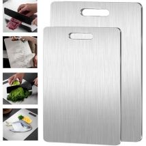 Planche à découper en titane, planches à découper en titane pour la cuisine, planche à découper en acier inoxydable 304 de qualité alimentaire pour