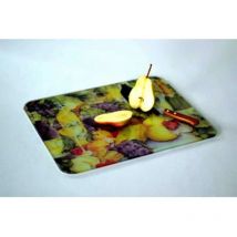 Planche à découper en verre lisse vignoble - Astuceo