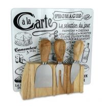 Planche à fromages avec support + 3 ustensiles aimantés