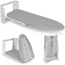 Planche à repasser de 92 x 31 cm, 3 réglages de hauteur, montage mural, table à repasser pliante en coton avec housse, capacité maximale de 15 kg, en