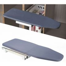Trimec - Planche à repasser extensible à 180 ° - Planche à repasser pliable de taille moyenne, tiroir d'armoire de rangement dans l'armoire, planche
