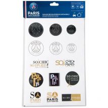 Sumex - Planche A4 autocollants logos psg noirs Premium - Paris Saint Germain