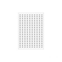 Planche A4 de 190 pictos en 10 x 10 mm Arrêt d'urgence électricité pour plan d'évacuation