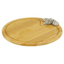 Planche à découper ronde en bois Raisin