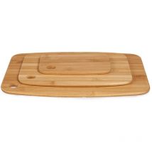 Bigbuy - Ensemble de 3 planches à découper en bois de bambou vexa