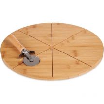 Planche à découper les pizzas en bambou naturel De (Ø 35 Cm)