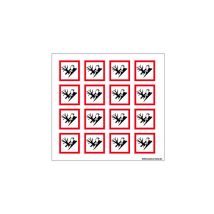 Signaletique.biz France - Planche de Pictogrammes risques pour l'environnement (SGH09PL) - Planche de 4 adhésifs - 75 x 75 mm