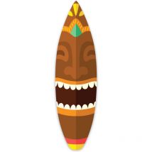 Planche de surf décorative masque tiki