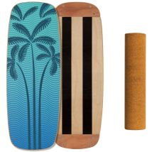 Planche D'Équilibre En Bois, Skateboard D'Intérieur, Balance Board En Bois Trickboard Et Entraîneur D'Équilibre, Idéale Fitness Yoga Surf