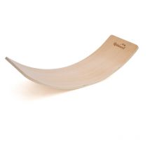 Planche d'Équilibre Montessori Méthode Pikler Robincool Curvy 82x30x19 cm en Bois Écologique Poids Maximum 60 Kg