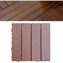 Beijiyi - Planchers de Bois Massif, extérieur Balcon Patio revêtement de Sol, terrasse Plancher, Peut être épissé, Maison ensoleillée Auto - Pose,